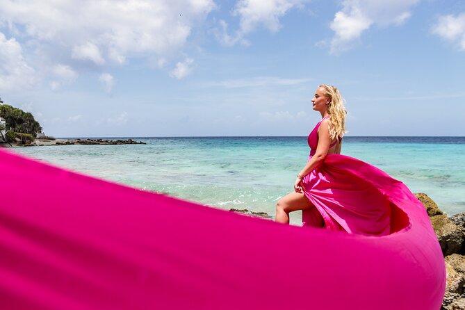 1 Hour Private Flying Dress Photoshoot in Curacao - Finding the right spot: negotiable locations and windy-photo reality