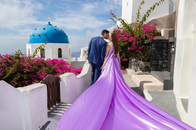 Amazing Flying Dress Photoshoot in Santorini - Flying dress photos in Imerovigli: what the 30 minutes really feels like