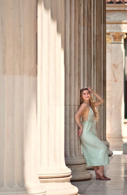 Ancient Greece Photoshoot - The Photo Locations: Marble Columns and Traditional Stairs