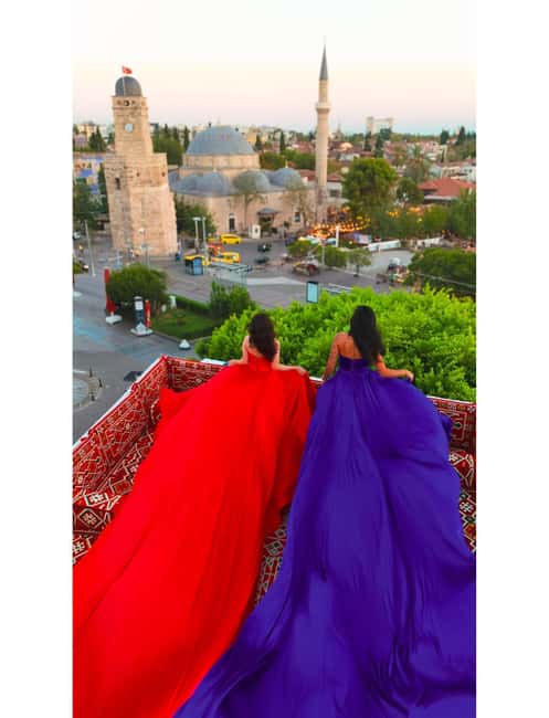 Antalya: Rooftop Photoshoot with Flying Dresses - How the 15–30 minute shoot actually flows