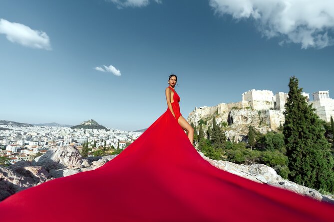Athens: Flying Dress Photoshoot "Marilyn Package" - Crowd-Free Athens Photos: Clean Backgrounds and Better Angles