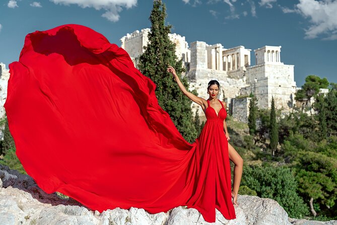 Athens: Flying Dress Photoshoot "Marilyn Package" - Photo Delivery: Web-Res Choices, Then Color Correction and Retouching