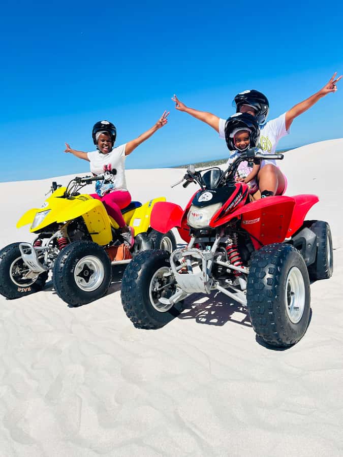 Atlantis Dunes: The best ATV- Quad Bike tour with PHOTOSHOOT - White sand dunes: speed, uneven hills, and Table Mountain views