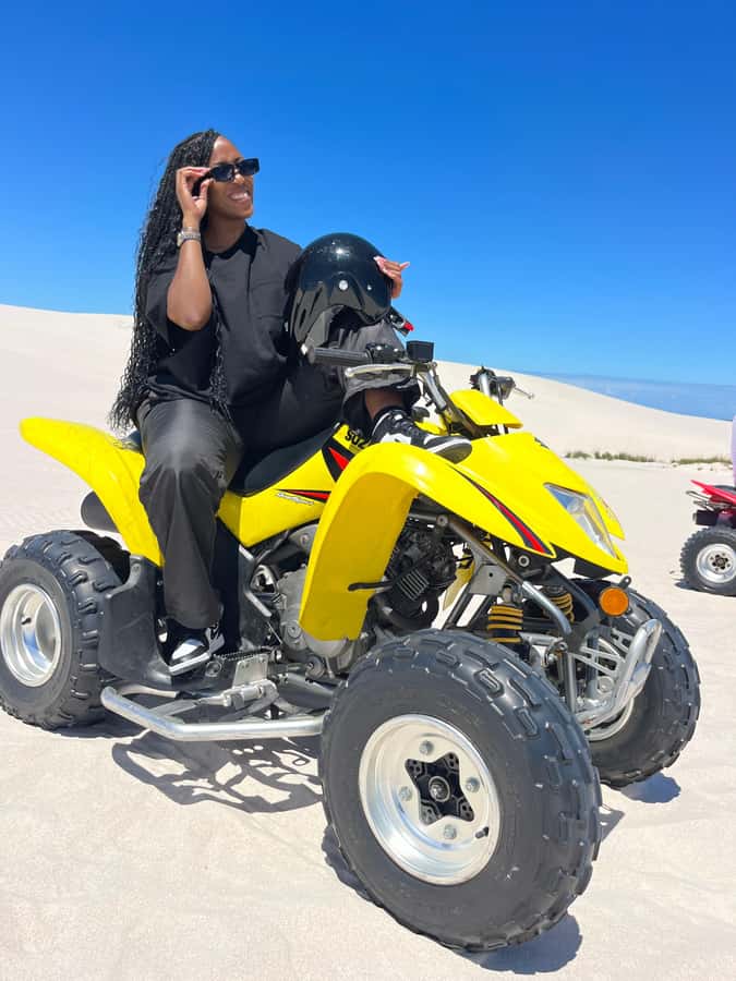 ATV Atlantis dunes: PHOTOSHOOT & VIDEOS - Quad biking and sandboarding: what they teach you before you go