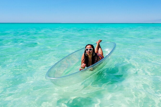Beach Day and Clear Kayak Photoshoot in Bahamas - Stop 2 at Bert’s Blue Dinghy: cold drink, local food, and beach club downtime