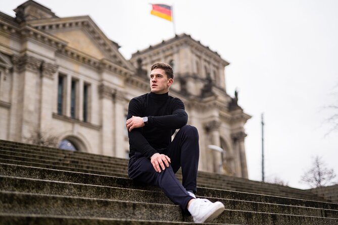 Berlin Private Photo shoot with Professional Photographer - Reichstag Building stop: architectural drama with directed posing
