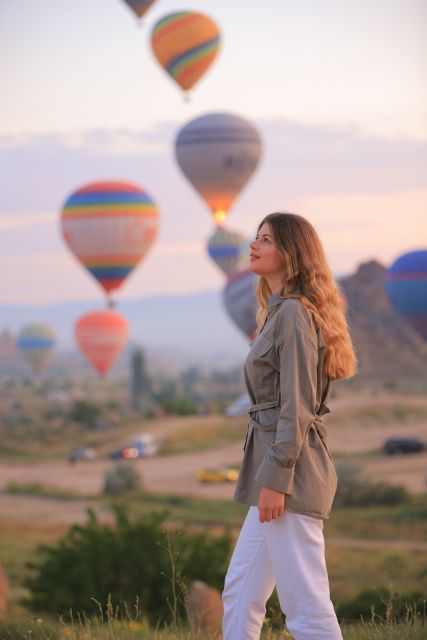 Cappadocia Photo Shoot with Flying Dress Option in Goreme - Balloon lift-off photos are the whole point here