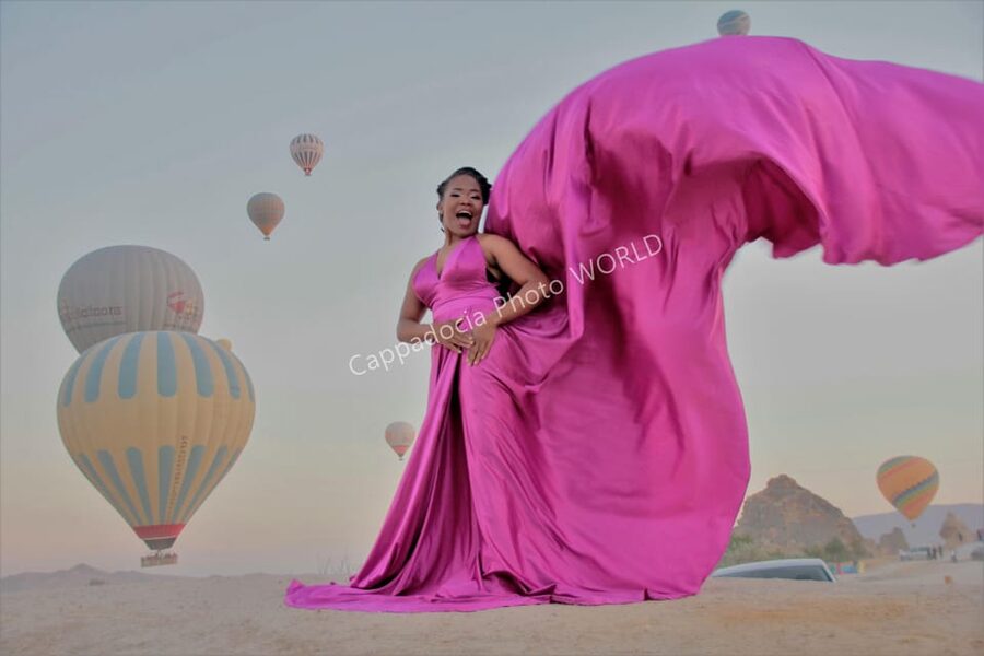 Cappadocia Photoshoot with Flying Dress - How the Route Works With the Wind (And Why That’s a Good Thing)