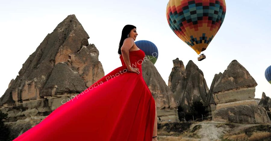 Cappadocia Photoshoot with Flying Dress - Transfers, Changing Rooms, and Language Support