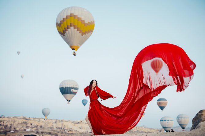 Cappadocia Photoshoot with Flying Dress & Instagram Reels - Love Valley for reels: where posing turns into content