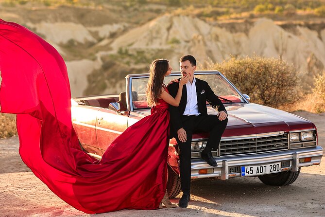 Cappadocia Private Photo Shoot with Flying Dress & Vintage Car - Pickup, timing, and where the tour ends