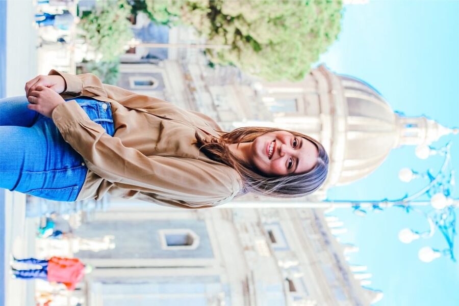 Catania: Photo Tour - Piazza Umbrella: Color Against Dark Stone and Old Streets