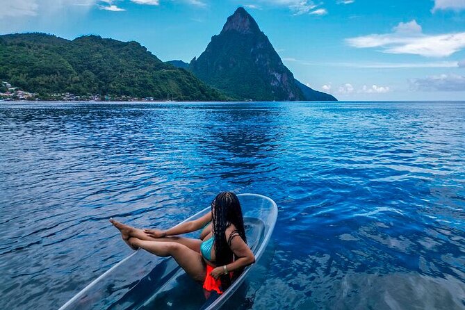 Clear Kayak Drone Photoshoot in St. Lucia - Posing support that makes first-timers feel at ease