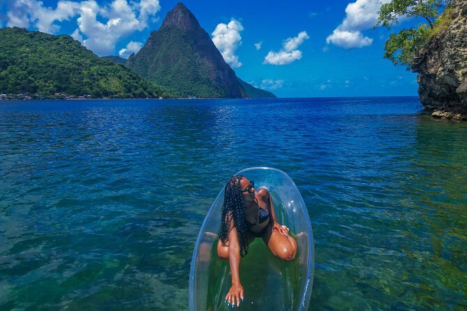 Clear Kayak Drone Photoshoot in St. Lucia - Pitons from above: why the drone angle changes everything