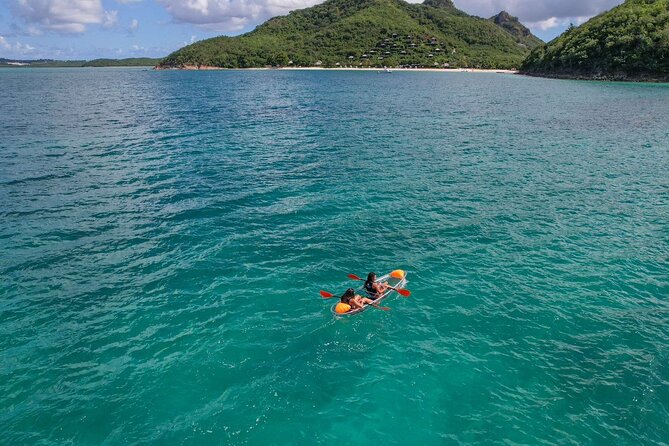 Crystal Clear Kayak Drone Photography Antigua - Safety reality check: tethering and having support on call
