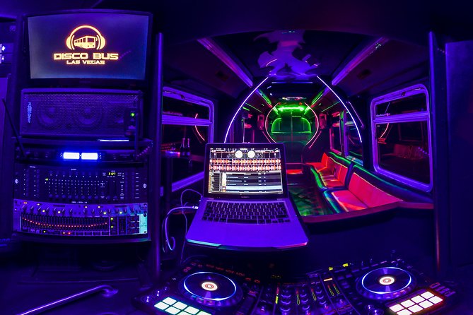 Disco Party Bus Photo Tour - A disco party bus photo shoot on the Las Vegas Strip