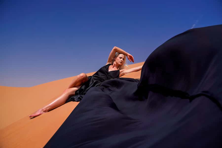 Dubai: Private Flying Dress Photography and Dune Drive Trip - The 1-hour flying dress photoshoot: how it actually feels