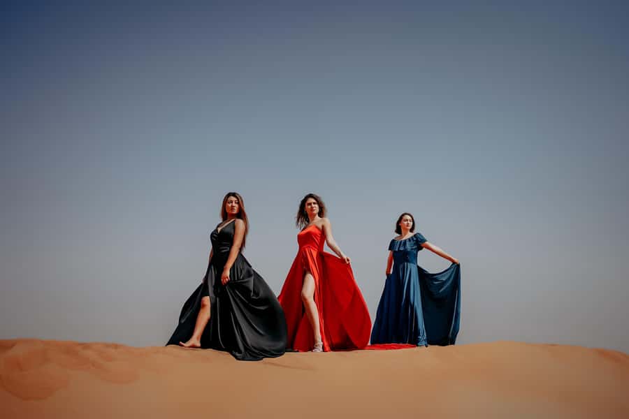 Dubai: Private Flying Dress Photography and Dune Drive Trip - Price and value: $547 for up to two people