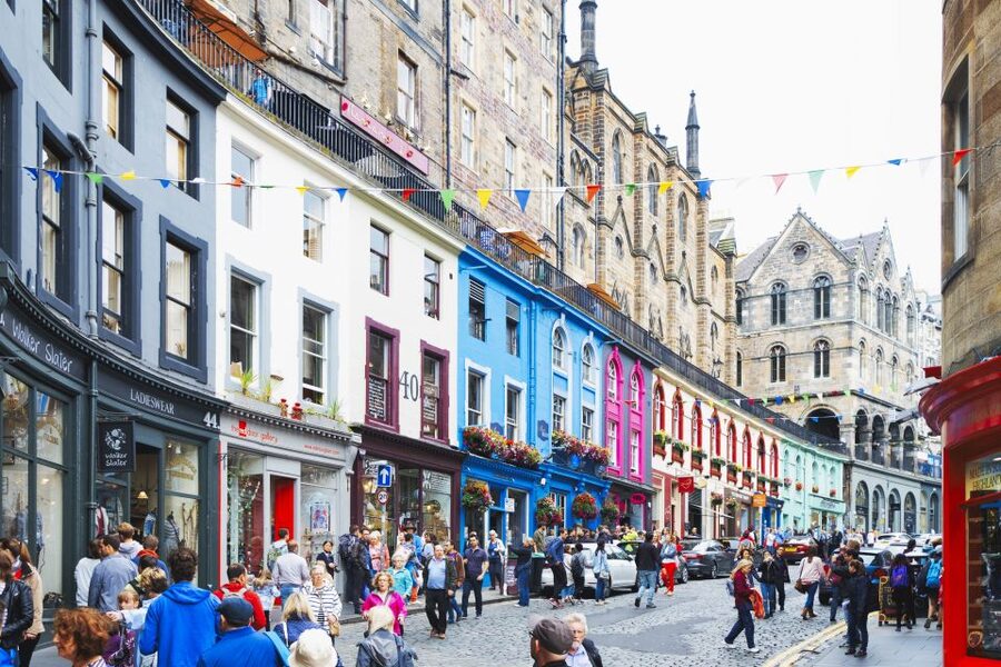 Edinburgh Old Town: Professional Photoshoot & Edited Photos - Meeting Outside Virgin Hotels Edinburgh on Victoria Street