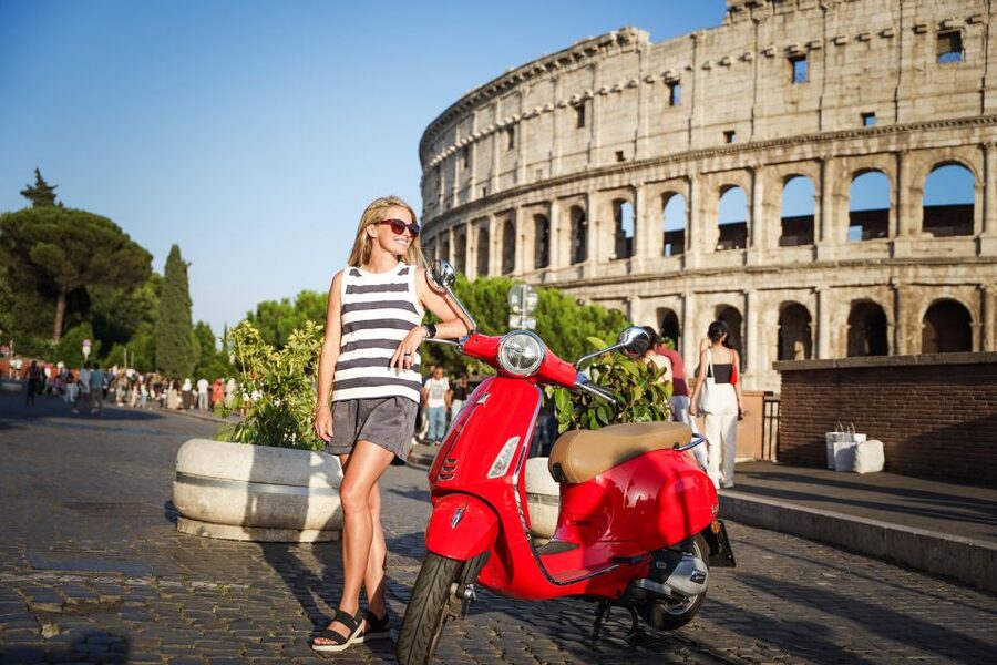 Explore city on Vespa with Professional Photographer - Final Backdrop by Fontana dell’Acqua Paola (Then Back to Colosseum)