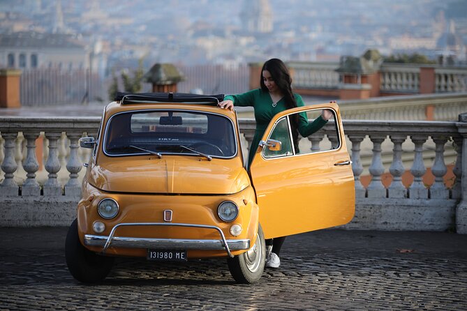 Fiat 500 Roma Professional Photography Service - Trastevere drive-by and heading for Fontana dell’Acqua Paola