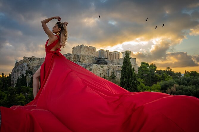 Flying Dress Athens Official - Posing help from a private team (and real calm)