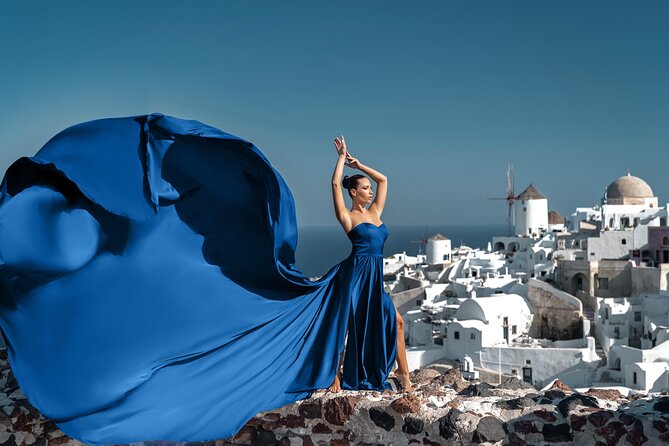Flying Dress Photo © Photoshoot in Santorini: Express Package - Price and what you actually get for $483.75