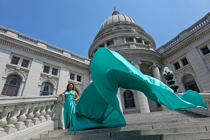 Flying Dress Photo Shoot in Madison WI - Getting Dressed and Learning Poses (Jonathan and Shannon Lead the Way)