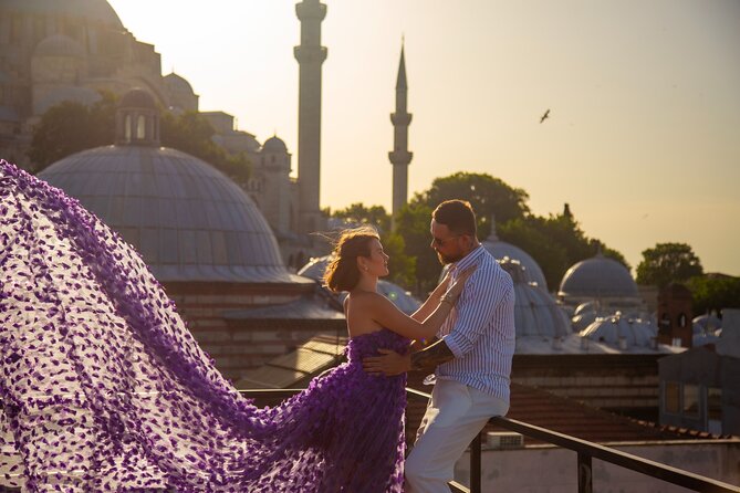 Flying Dress Photography on an Iconic Rooftop in Istanbul - Where you meet: Süleymaniye Lokumcusu and a quick orientation