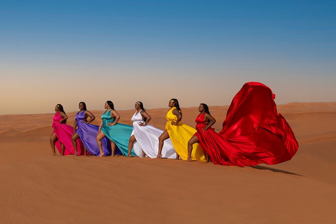 Flying dress photoshoot activity in Dubai - The 1-Hour Photoshoot: How They Keep You Confident