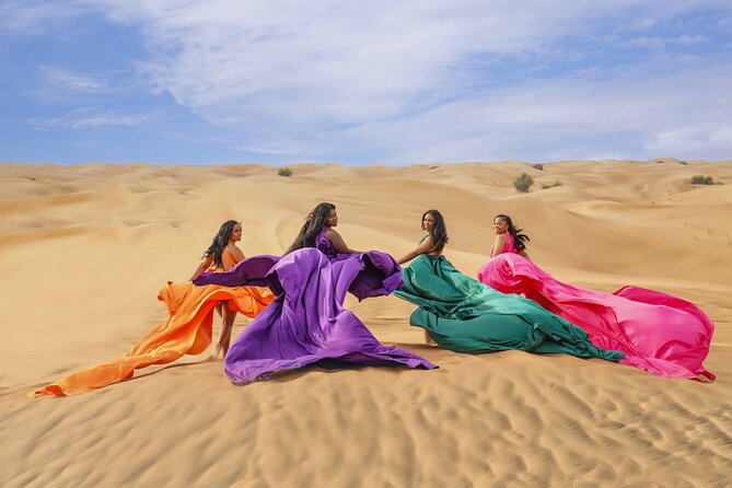 Flying Dress Photoshoot Dubai Solo, Couple and Group 3Hours - What You’re Really Buying: A 3-Hour Dubai Runway Moment