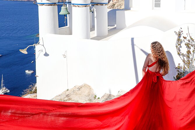 Flying Dress Photoshoot Experience in Santorini with pick up - Pickup and Mobile Ticket: Less Hassle Before the Shoot