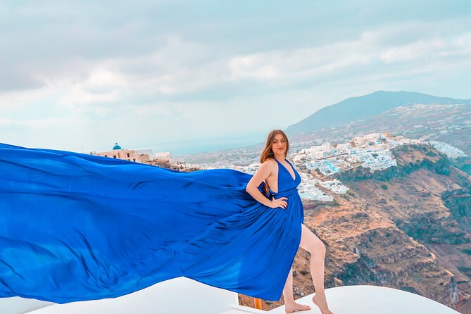 Flying Dress Photoshoot Experience in Santorini with pick up - Price and Value: What $335.51 Really Covers