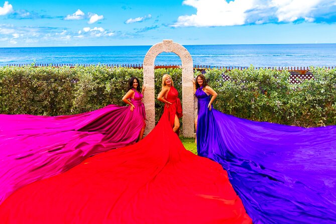 Flying Dress Photoshoot in Barbados - Photogenic direction: what it feels like in the moment