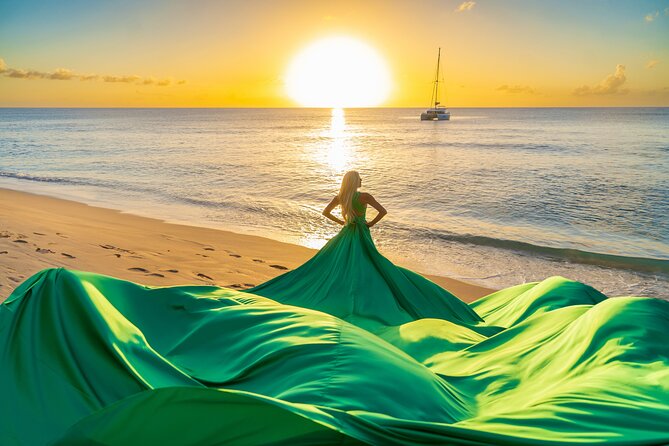 Flying Dress Photoshoot in Barbados - Spouses and partners: how the free shoot changes group planning