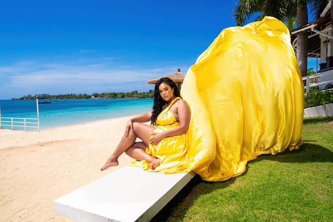 Flying Dress Photoshoot in Jamaica - Picking Your Dress Color and Size Without Guesswork