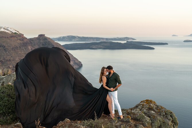 Flying Dress © Photoshoot in Santorini: Happy Birthday Package - A floating-dress birthday shoot with a real production team
