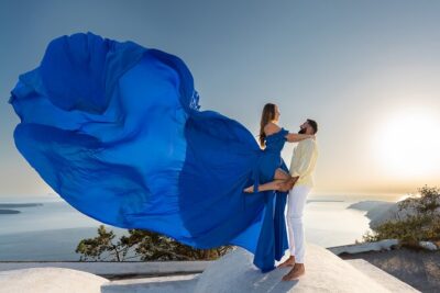 Flying Dress © Photoshoot in Santorini: Happy Birthday Package - Choosing your gown: the catalog covers sizes and styles