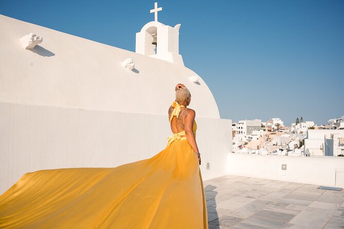 Flying Dress Private Photoshoot Santorini - Why a Flying Dress Photoshoot Works So Well in Santorini