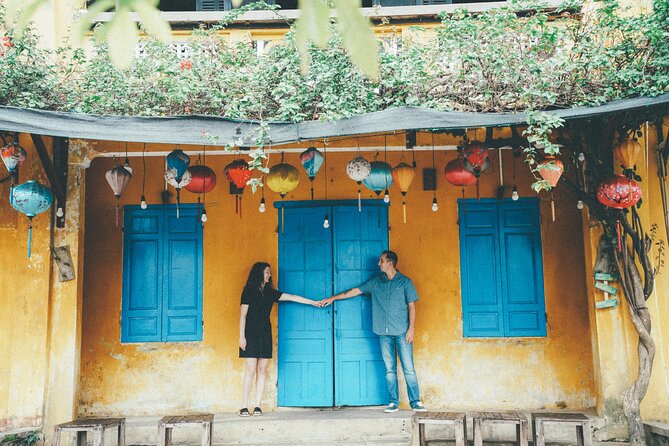Hoi An Photographer & Vacation Photoshoot – Private Session - Yellow walls, golden alleys, and the Japanese Covered Bridge