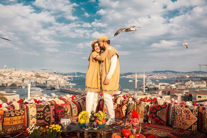 Istanbul Rooftop Photoshoot with Flying Dress - A “princess day” with real Istanbul drama: Bosphorus rooftop photos