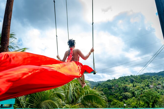Jamaica Swing Drone Photoshoot with Dress Lunch and Transport - Drone Footage and the 10–15 Edited Photos You’ll Actually Want