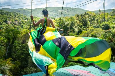 Jamaica Swing Drone Photoshoot with Dress Lunch and Transport - Flying Dress Photoshoot: Colors, Sizes, and Posing Help That Saves You