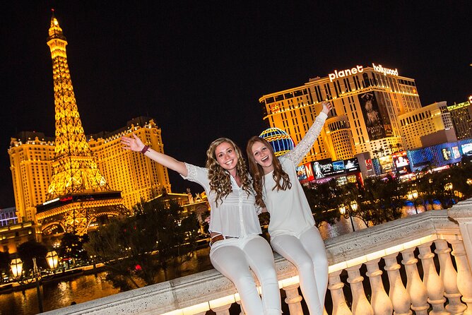 Las Vegas Strip by Super Stretch Limo with Personal Photographer - Bellagio Stop: Fountain Views and Classic Vegas Framing