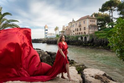 Lisbon Flying Dress & Fashion Photoshoot at iconic places - Dress Selection and the Flying Dress Mode
