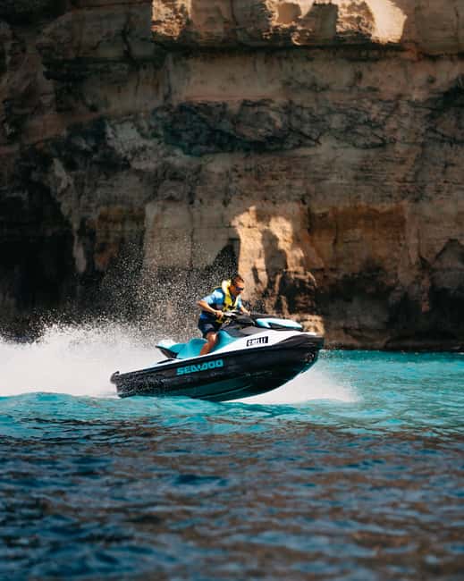 Mallorca: Jet Ski Tour with Professional Photography - Cruising the Palma coast: coves, cliffs, and big-yacht views