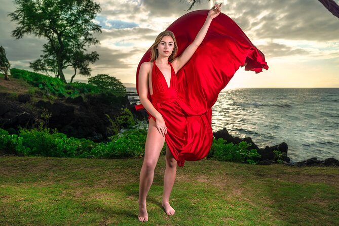 Maui Flying Dress Photoshoot Experience - Dress Choices and Pose Coaching: How to Feel Confident Fast