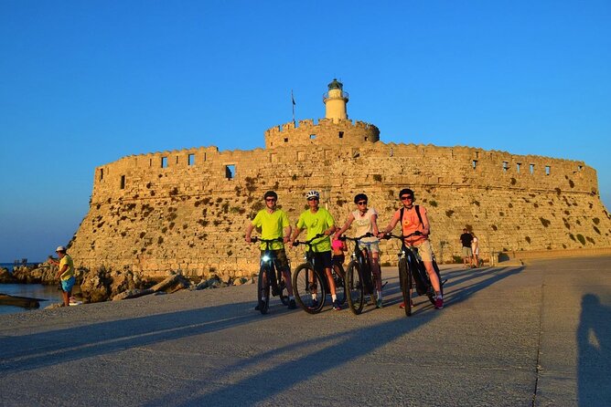 Mediaeval Rhodes E-bike Highlights Photo Tour Morning/Sunset - How the guide keeps you safe while riding through Rhodes traffic