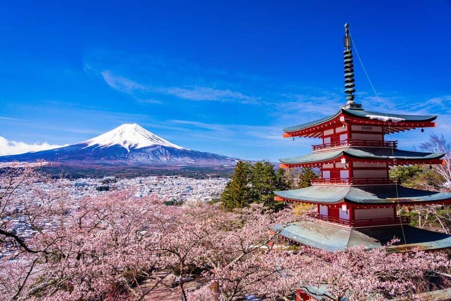 Mount Fuji 1-Day Trip: the Hottest Photography Tour - Arakurayama Sengen Park and the Chureito Pagoda steps