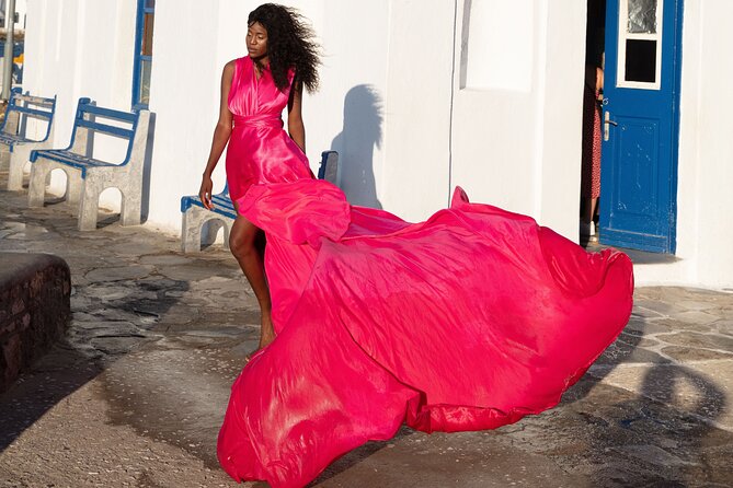 Mykonos Flying Dress High End Professional Photographer - Entering Dionysis Tsipiras’ Mykonos Studio